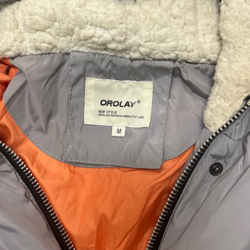 Orolay Zip Front Down Jacket Size Medium - image 2